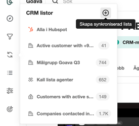 CRM list sync