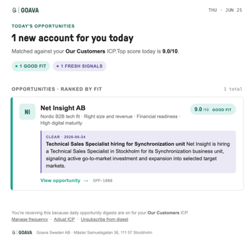 Daily agent email