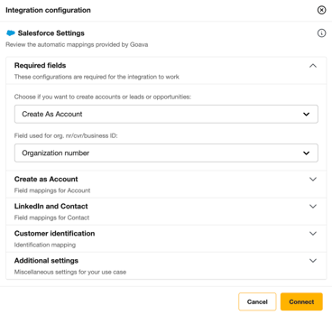 Salesforce configuration