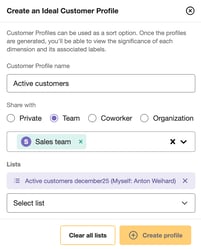 Create ICP from lists