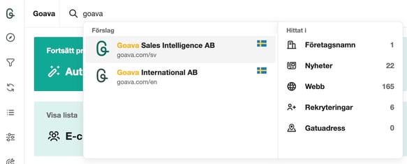 Company search