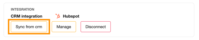 Sync from Hubspot