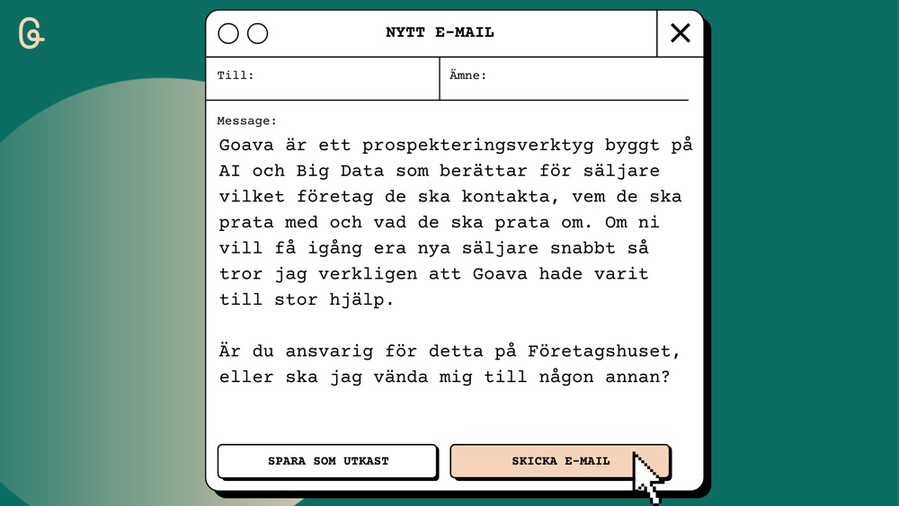 Förslag på säljande mail.