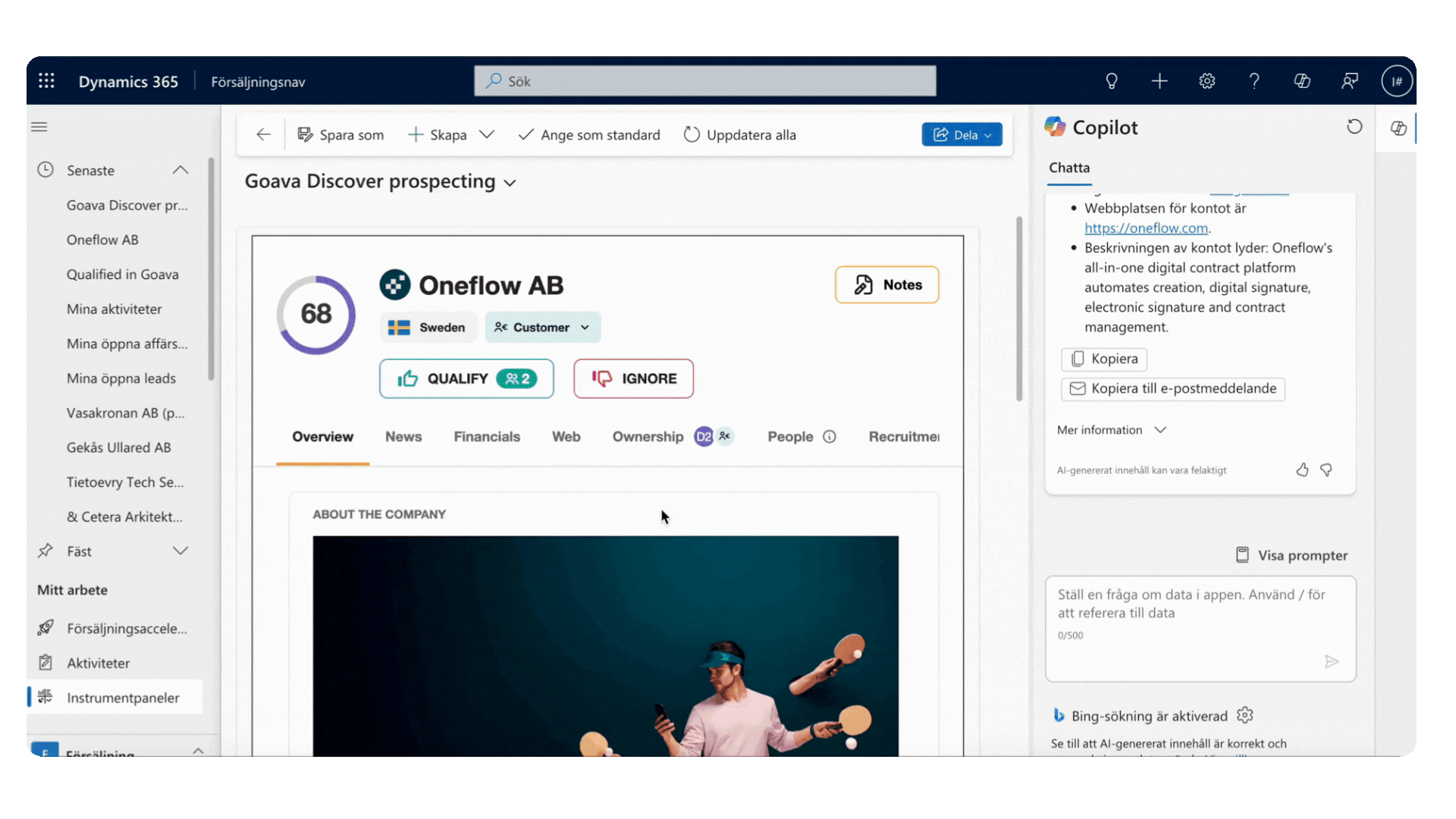 Microsoft Dynamics + Discover Integration1
